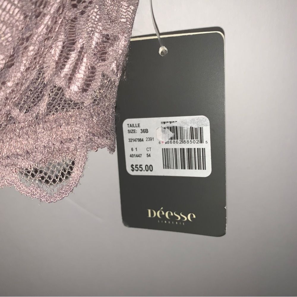 DEESSE size 36 B LACE UNDERWIRE BRA keyhole penningtons addition elle NWT - Picture 8 of 15